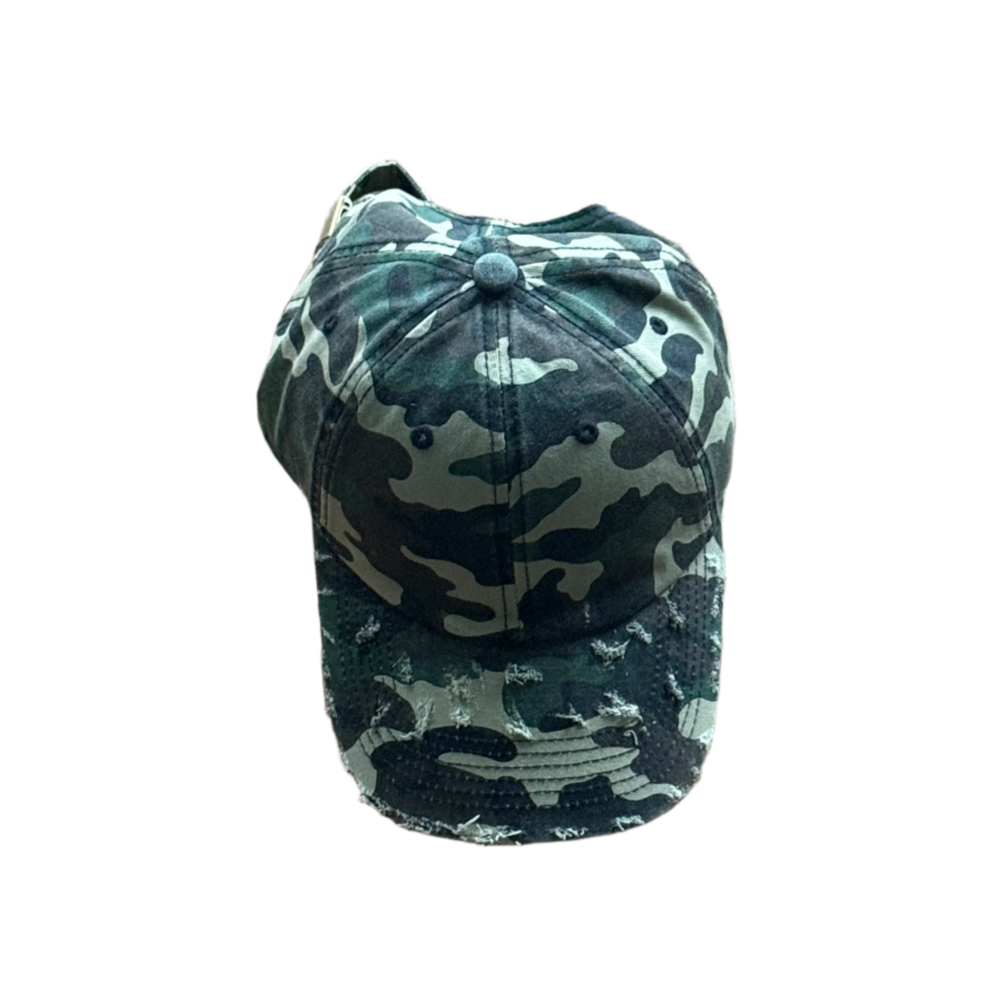 Distressed Camo Hat